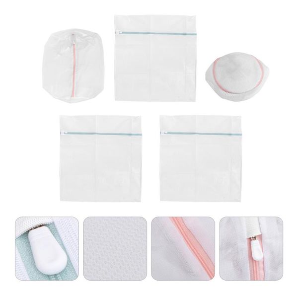 

5pcs laundry pouch bag set protectable wash bags fine mesh for underwear home clothes