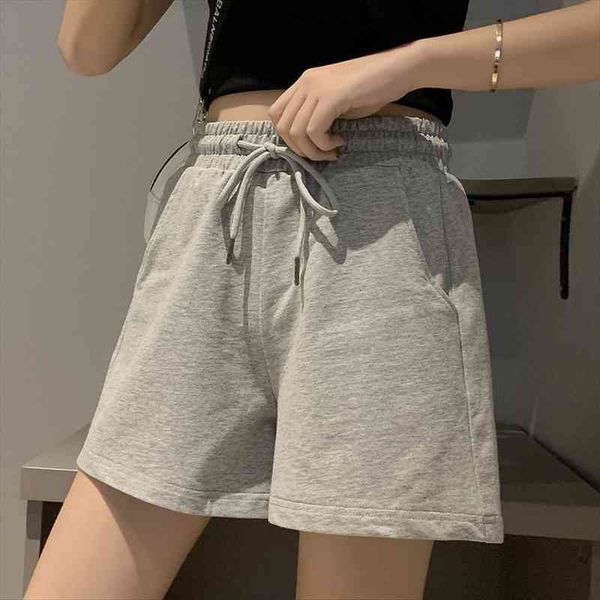 

summer streetwear high waist womens shorts harajuku wide legs vintage jogger sweatpants clothing escape bsico zevity ice, White;black