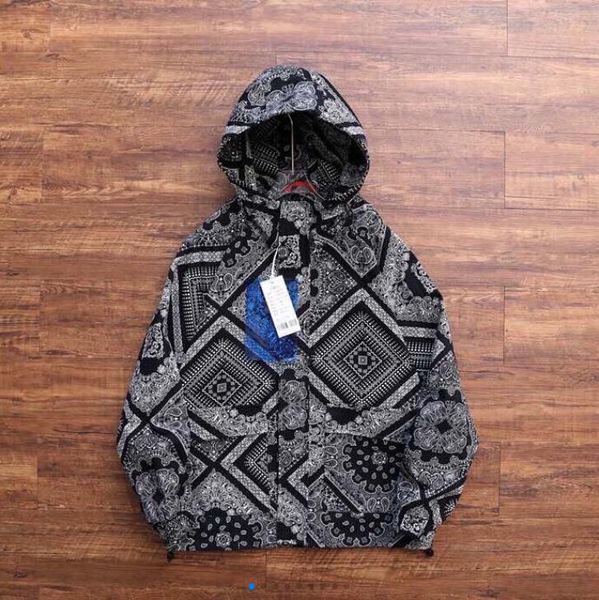 

men's jacket jacket classic hooded loose japanese retro ethnic pattern print long sleeve hoodie #2022, Black;brown