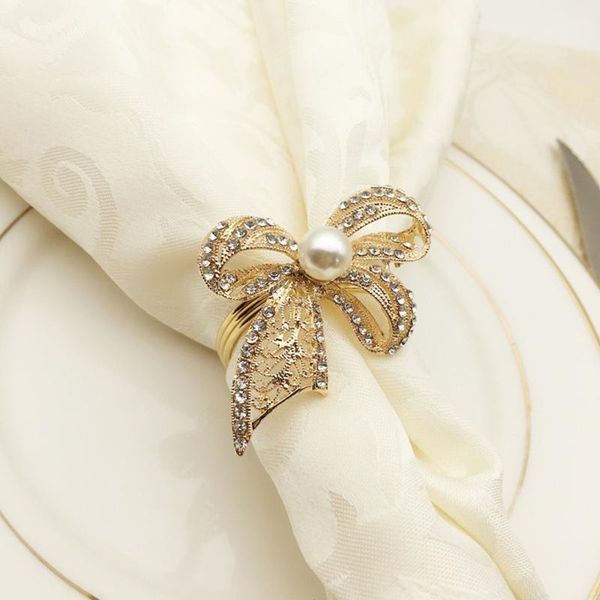

pc alloy with diamond bow-knot napkin ring rings