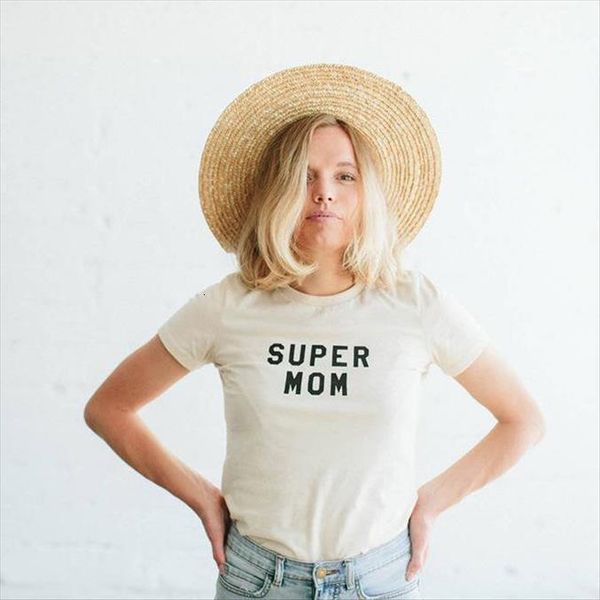 

super mom print cotton funny women yong girl street tee 6 colors mf 12, White