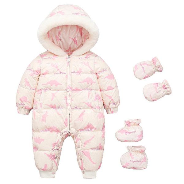 

born baby jumpsuit hooded down warm boys snowsuit toddler snow suit girl overalls rompers coat costume jumpsuits, Blue
