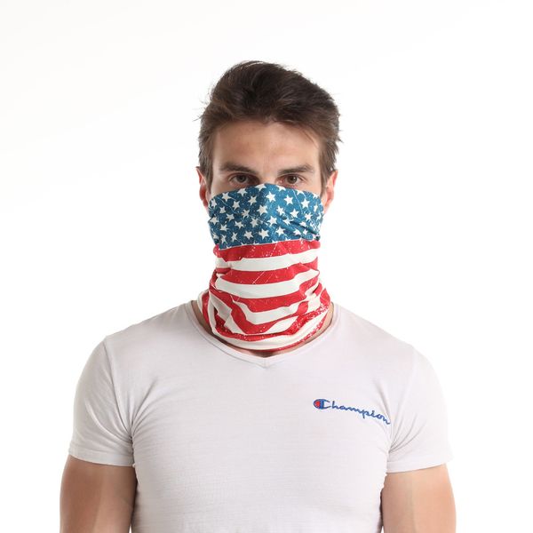 

silk ice riding mask american flag color scarf men's and women's versatile magic