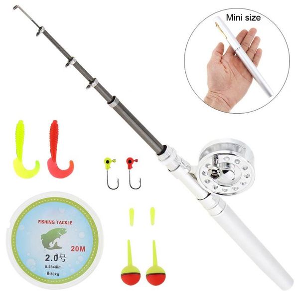 

combo fishing rods mini 1m rod portable pen gear set ice boat