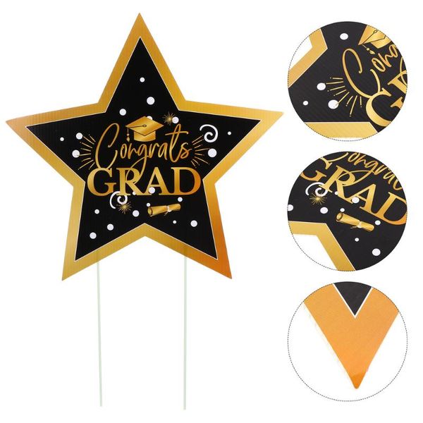 

1pc graduation party settings outdoor lawn decoration sign decor hooks & rails