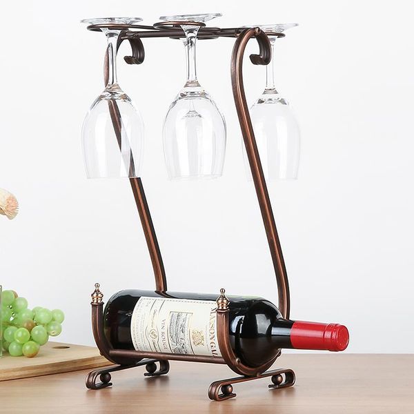 

tablewine racks glass holder bear red rack hanging shelf bottle creative home decor