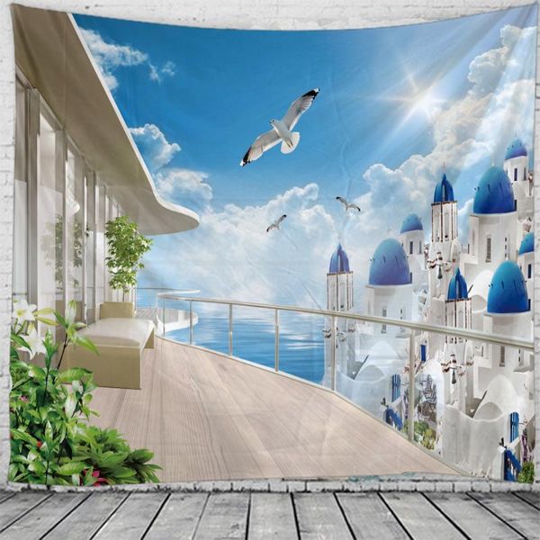 

tapestries sea view tapestry wall hanging for home deco living room bedroom art large size dropping