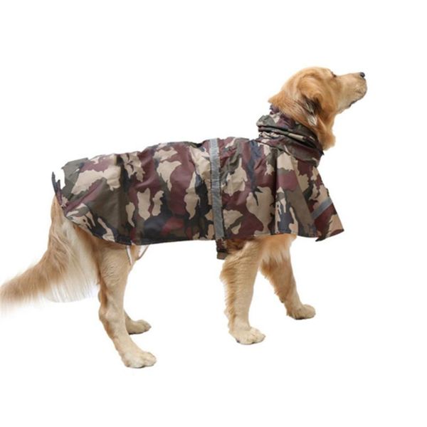 

dog apparel pet cat raincoat reflective hooded camouflage rain coat breathable rainwear waterproof jacket cloth for