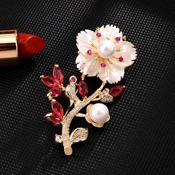 

brooch pearl flower lovely buckle pin clothing accessories, Gray