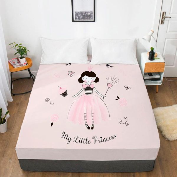 

sheets & sets cartoon fitted sheet bed with an elastic band mattress cover children bedding for kids baby pink cute dream girl