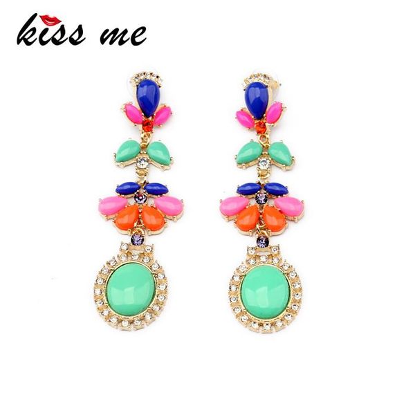 

stud styles kiss me fashion jewelry elegant resin plant earrings, Golden;silver