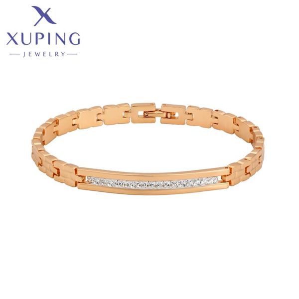 

link, chain xuping jewelry summer sale fashion popualr bracelets of gold plated 10b01438, Black