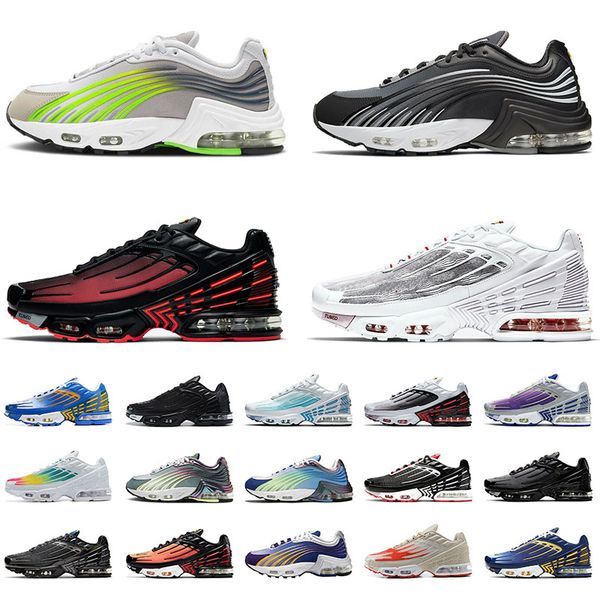 

professional trainers running shoes tn 3 tuned plus 2 breathable men women flat sports outdoor sneakers radiant red all black triple white l