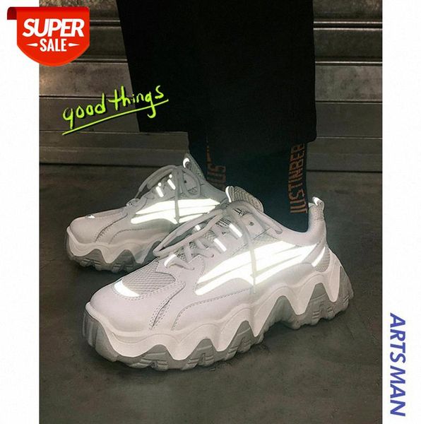 

men's shoes, all-match korean thick-soled sneakers, wave-soled old shoes #b91x