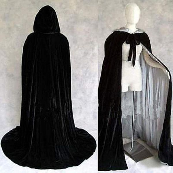 

wraps & jackets pageant velvet cloak hooded cape europe style robe medieval shawl party queen princess wedding custom size, White