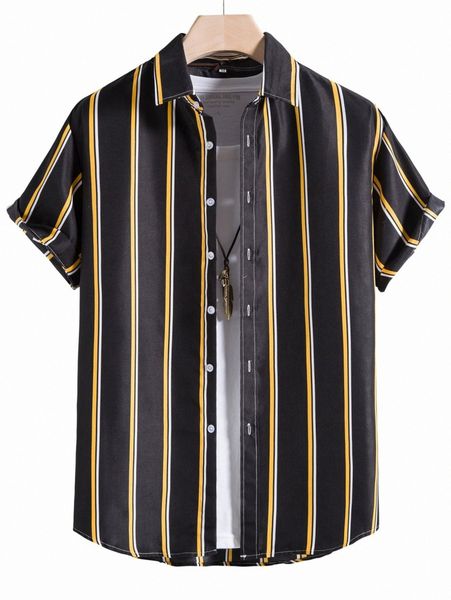 

men striped print shirt without tee g4ei#, White;black