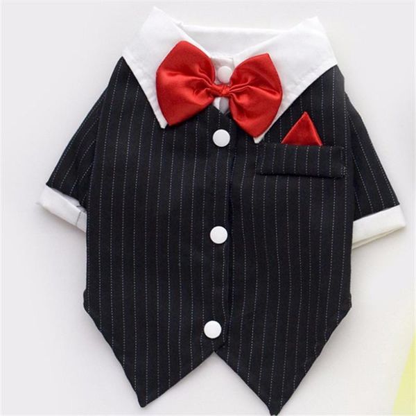 

cat puppy clothes dog wedding dress tuxedo suit coat with bowtie yokshire poodle bichon schnauzer pet apparel outfit