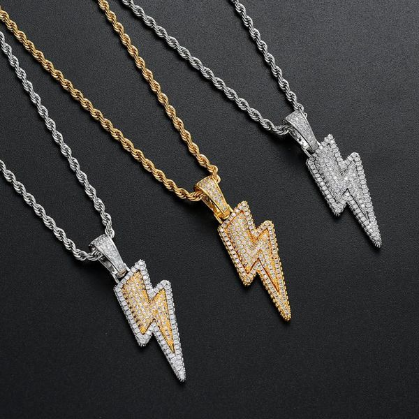 

brass pendant micro pave with cz bling mens necklace iced out hip hop jewelry cn204 chains, Silver