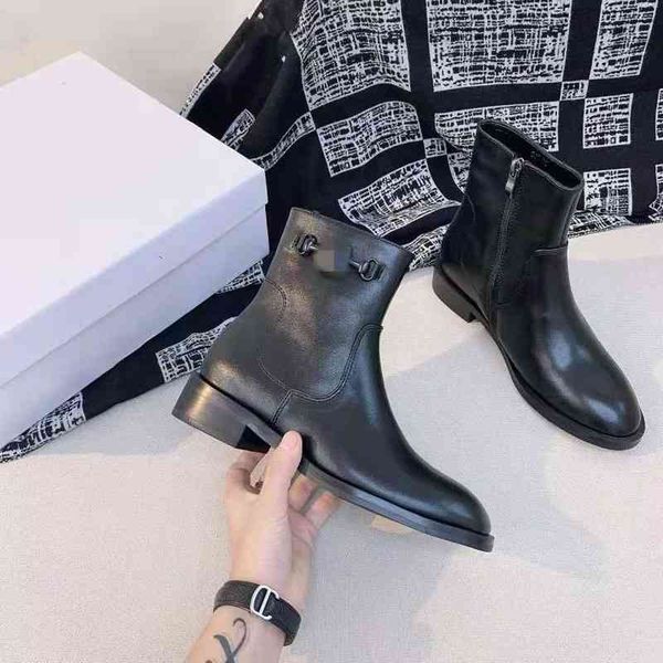 

69% off store online low heeled boots women's 2021 new british style liu wen's same casual and versatile high tube boots, Black