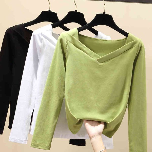 

women's sweaters camiseta feminina gkfnmt, nova blusa de inverno , camiseta algodÃ£o com manga longa, roupa coreana, branca 3kf7, White;black