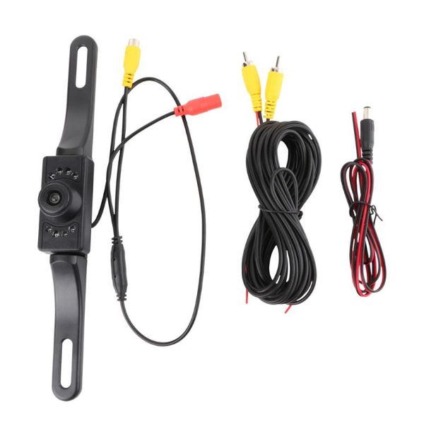 

car rear view cameras& parking sensors waterproof high definition color wide viewing angle license plate camera with 7 infrared night vision