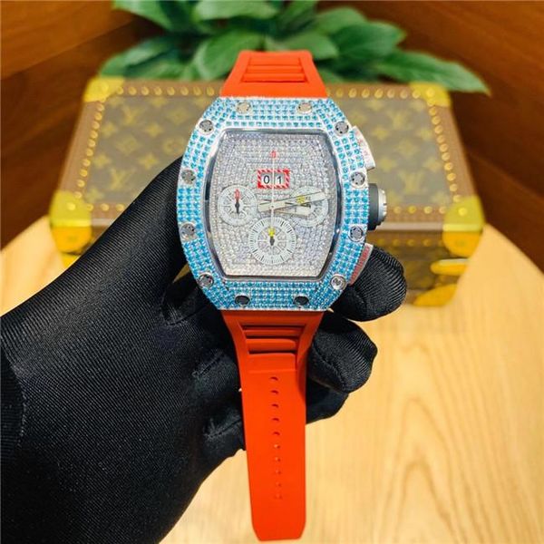 

zy rm11-fm flight timing automatic wrist watch perfect ergonomic design matches the titanium case wire drawing surface, with polished, Slivery;brown