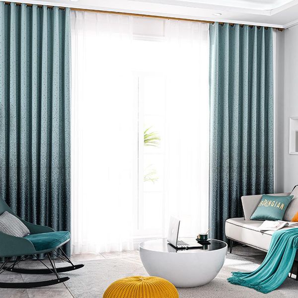 

curtain & drapes modern minimalist exquisite seamless stitching gradient high shading cashmere chenille curtains for living room bedroom