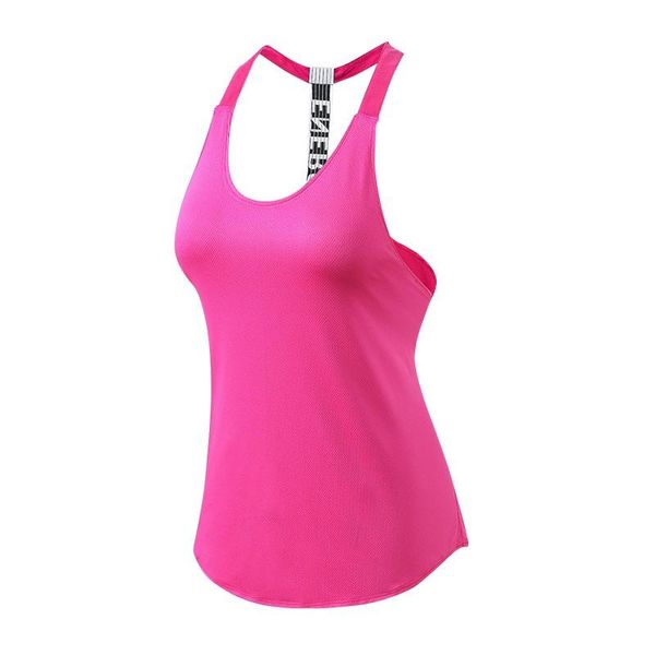 

yoga outfits yuerlian better quality fitness tight sports shirt quickly dry sleeveless running vest workout crop female t-shirt, White;red