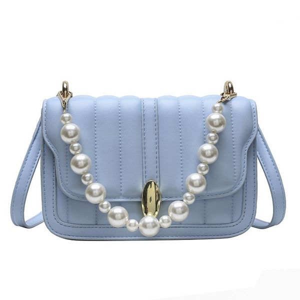 

evening bags fashion pearl chain handbags crossbody pu leather shoulder bag 2021 ladies luxury handle female purses