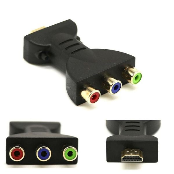 

audio cables & connectors male to 3 rca av video adapter component converter for hdtv dvd projector support 3d display screen ethernet
