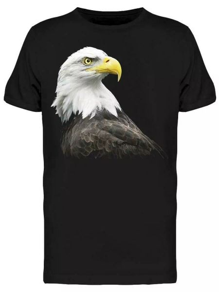 

bald eagle looking up tee men's -image by shutterstock, White;black