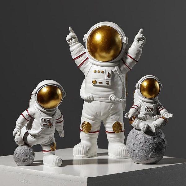 

decorative objects & figurines modern astronaut sculpture resin figure statuetes spaceman abstract statue home decoration accessories craft