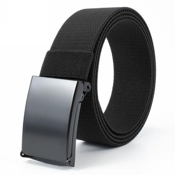 

belts men's outdoor travel tactical waist belt nylon braided elastic metal buckle jeans, Black;brown