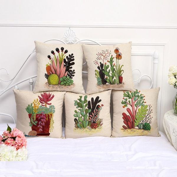 

cushion/decorative pillow piece famous designer hug cushion cover decorative home decor chair sofa throw pillows case 45x45cm succulent plan