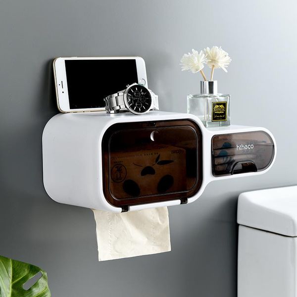 

toilet paper holders waterproof tissue box plastic holder dispenser roll tube storage tray rack
