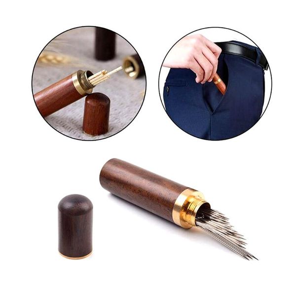 

needle tube wooden storage with smooth touch sewing supplies other arts and crafts