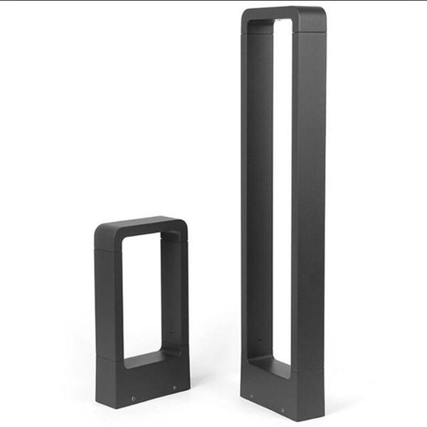 

led lawn lamp modern aluminum pillar light outdoor courtyard villa landscape bollards ac85-265v/dc12v lamps