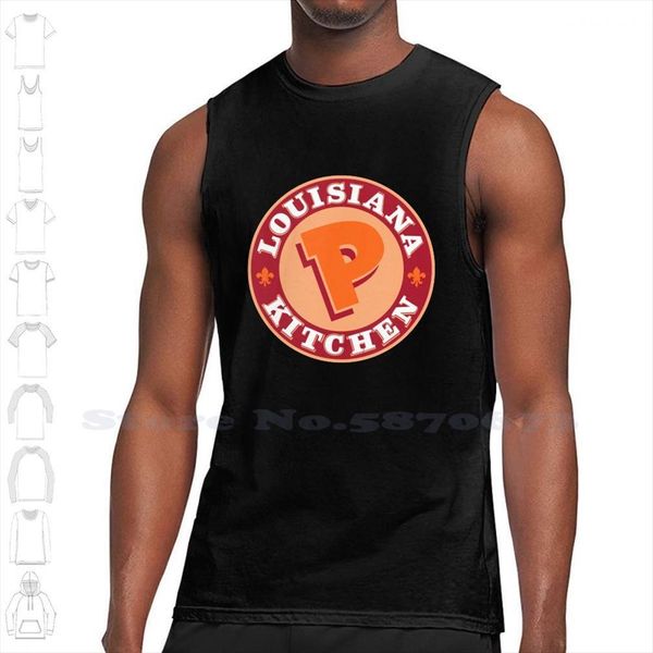 

pop es classic logo custom funny tank sleeveless vest  louisiana kitchen star coffee company chick fil, White;black