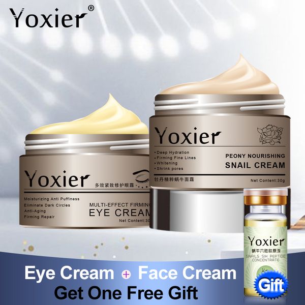 

yoxier snail eye cream face anti-aging remove bag lifting firming fine lines facial skin care buy 2 get 1 gift