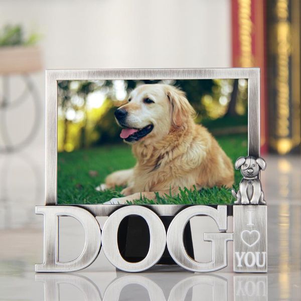 

frames lasody pet po frame family deskdecoration cat and dog growth souvenir silver picture creative alloy crafts