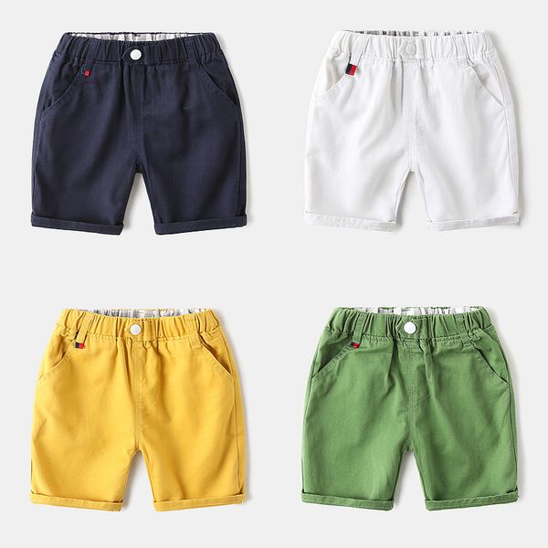 

boys summer clothes cotton shorts for kids pure colors casual clothing for boys pants elastic soft trousers outwear 2021 new, Blue