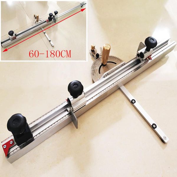 

professional hand tool sets 60-180cm precision miter gauge with aluminum fence router sawing assembly ruler flip sfor table saw woodwork