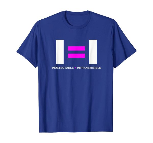 

spanish uequalsu hiv indetectable = intransmisible i=i shirt, White;black