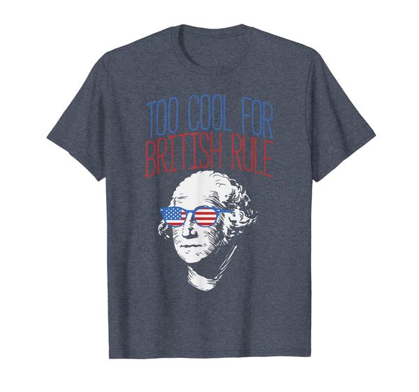 

too cool for british rule shirt usa washington 4th of july, White;black