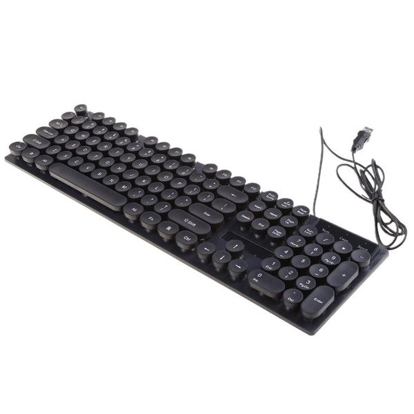 

keyboards waterproof punk keyboard with 108 round keycaps luminous mute 103f