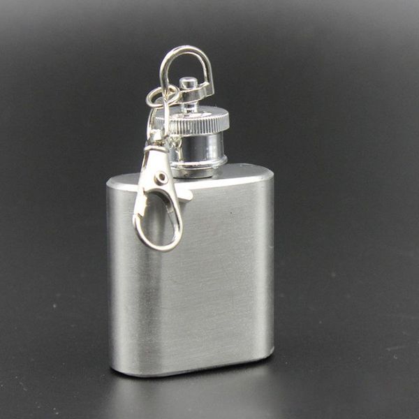

hip flasks 1oz stainless steel mini flask keychain design portable wine bottle whisky liquor alcohol pocket for outdoor party