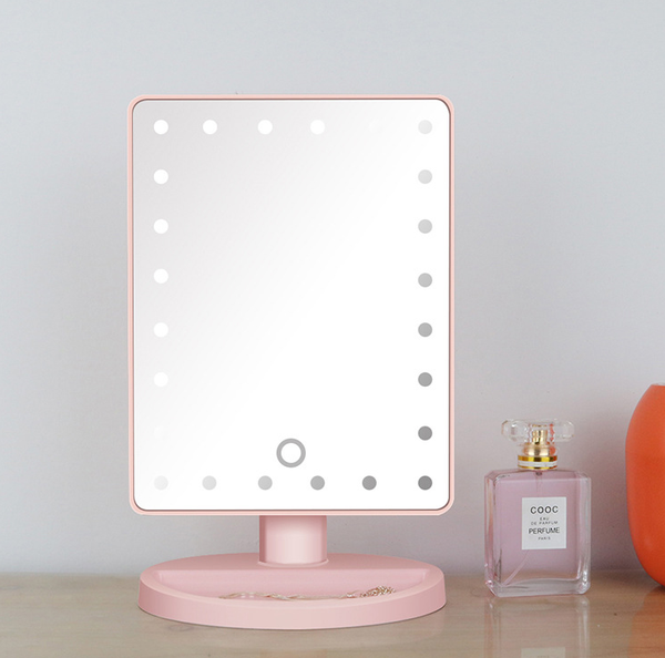 

compact mirrors led lights touch screen makeup mirror table deskcounterbright usb cable or batteries use for 24 vanity light