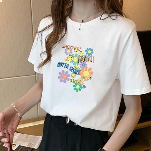 

female designers t shirts fitness t-shirt fashion crop plus size dress summer women clothing luxurys clothes tshirt collared camisas de homb, White