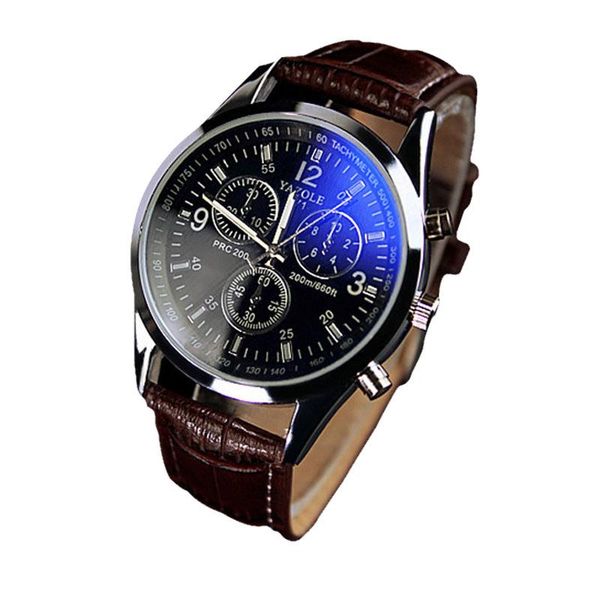 

wristwatches 2021 brown belt blu-ray men's watch 01.08, Slivery;brown