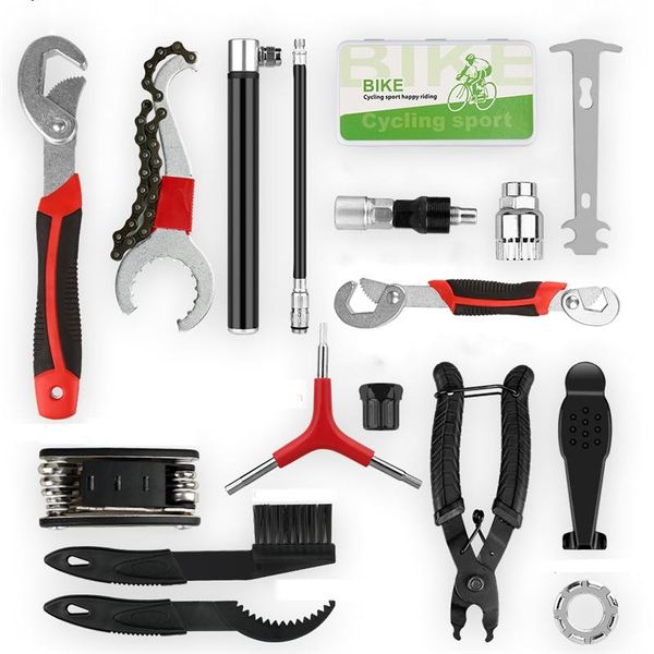 

tools cycling multi tool set for mtb road bike kits bag with hex wrench remover pump bracket heel crank puller repair